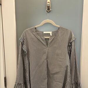 Striped Black and White Women's Top